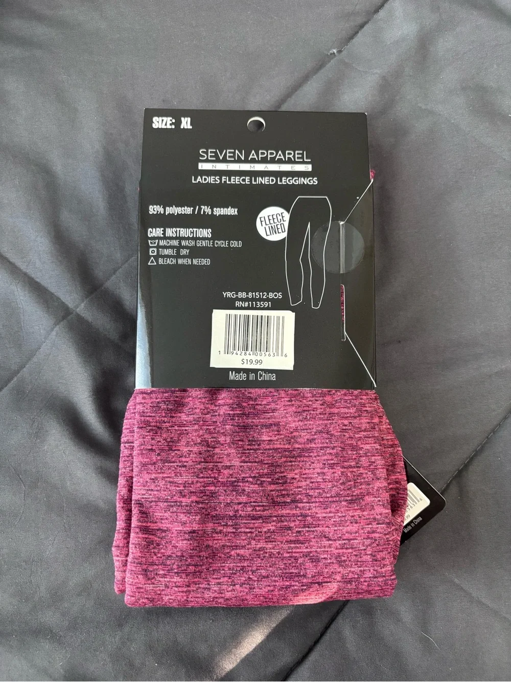 Seven Apparel Fleece-Lined Jeggings in Wine